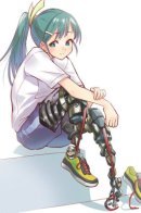 Physical fitness measurement of a girl with mechanical legs / Измерение физических показателей девушки с механическими ногами