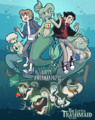 Маленькая мусорная русалочка